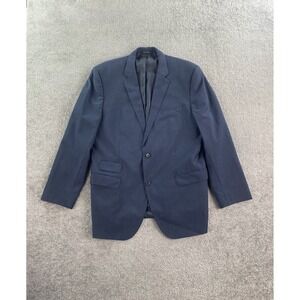 Hugo Boss Suit 46 R Blue Wool Sweet Sharp Striped Luxury Designer Sport Coat